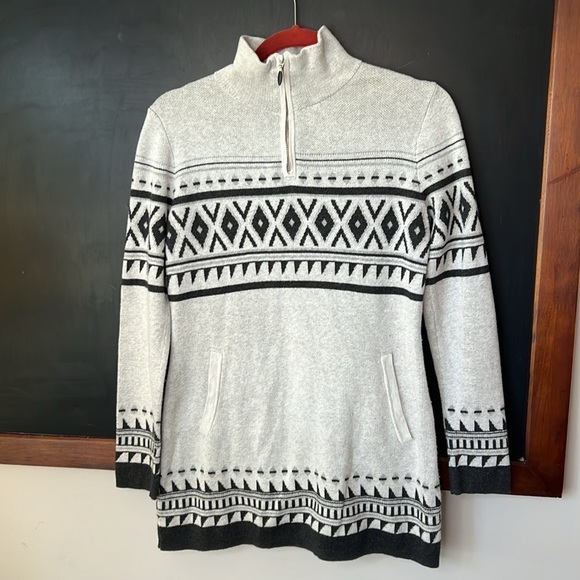 Cynthia Rowley Women Size Small Sweater Full Zip Grey Black - Picture 3 of 6